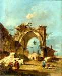 Francesco Guardi - A Caprice with a Ruined Arch